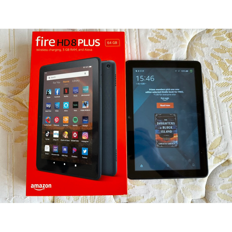 Amazon Fire HD plus 8 3G/64G+無線充電座+Google Play Service 台中面 