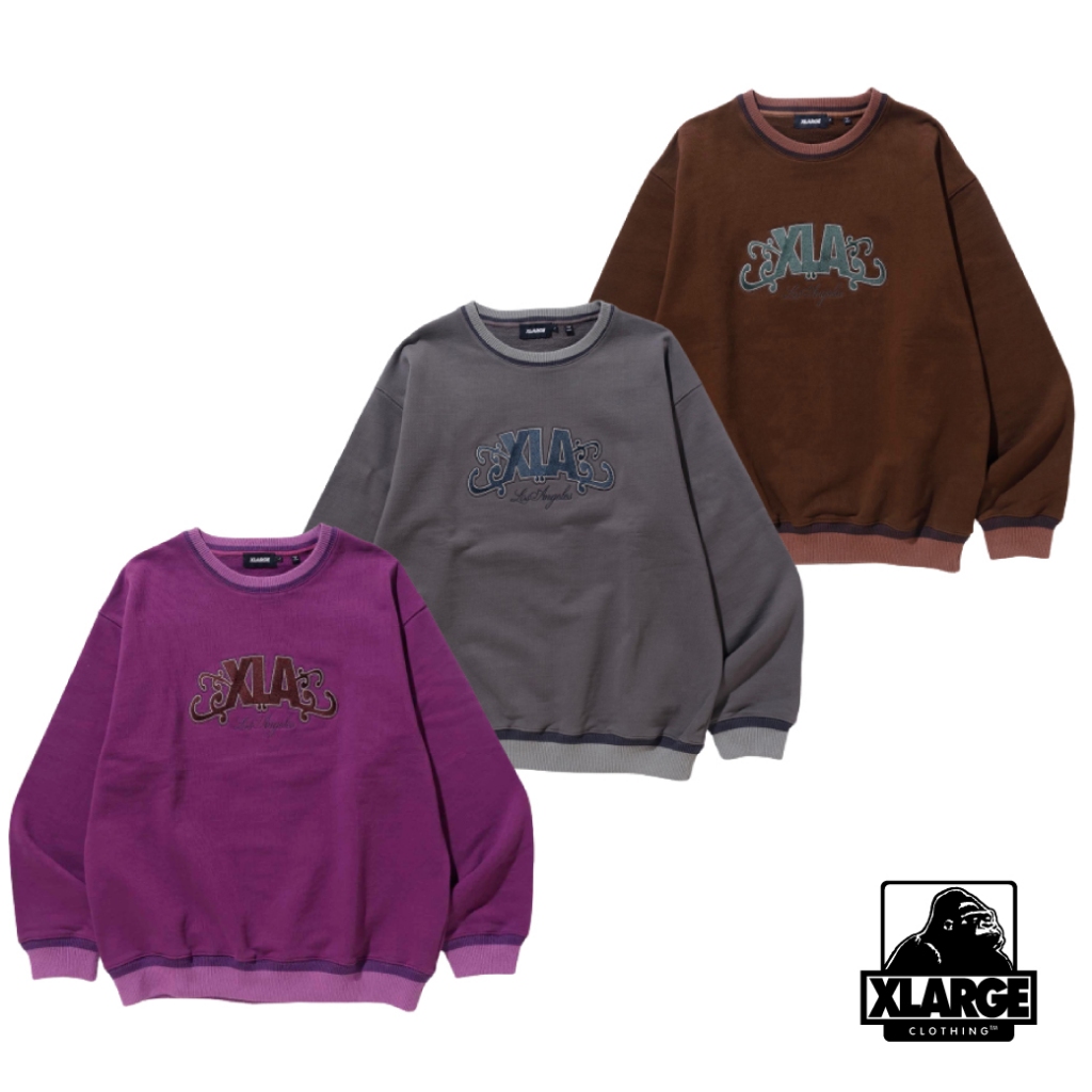 XLARGE XLA EMBROIDERY CREWNECK SWEATSHIRT 大學Ｔ101233012020