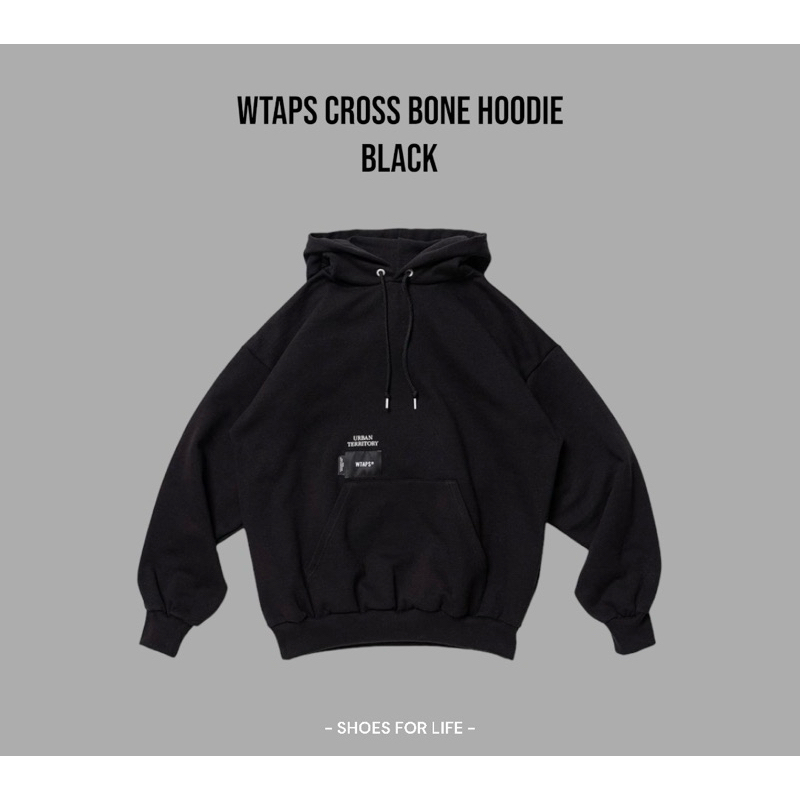 -現貨- WTAPS 22AW CROSS BONE HOODIE 骨頭 帽踢 黑 / 灰 222ATDT-HPM03S