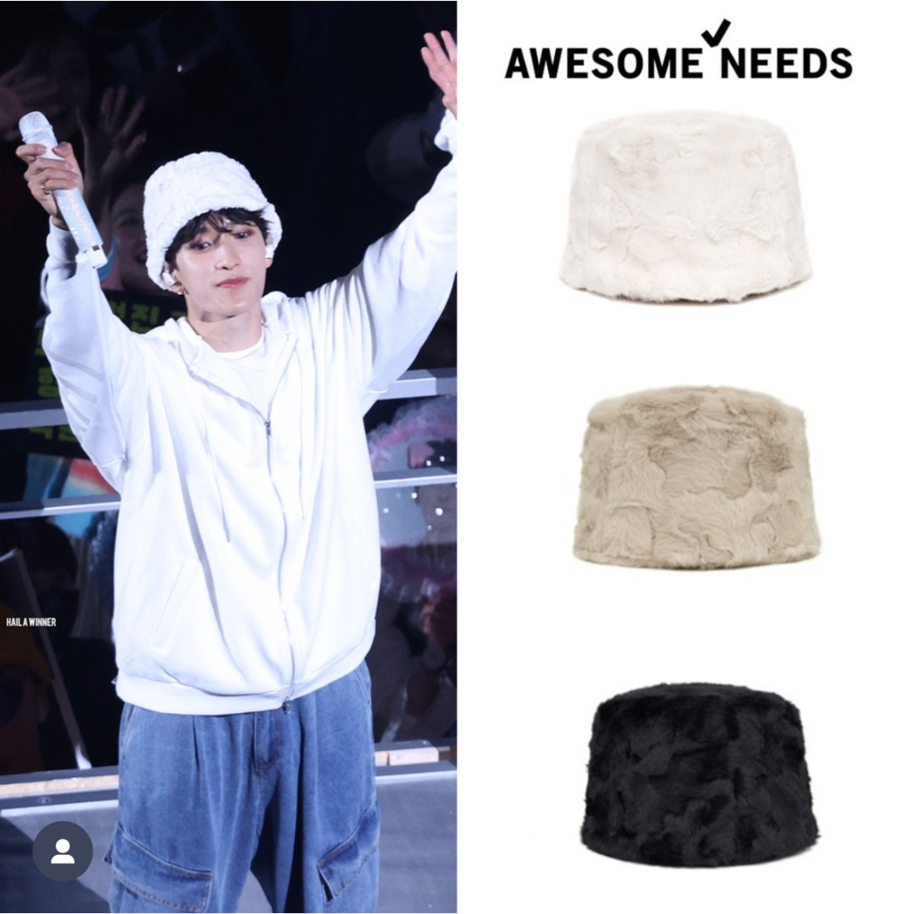 帽子 awesome needs LOW LAMPSHADE HAT white awesome needs LOW LAMPSHADE HAT white