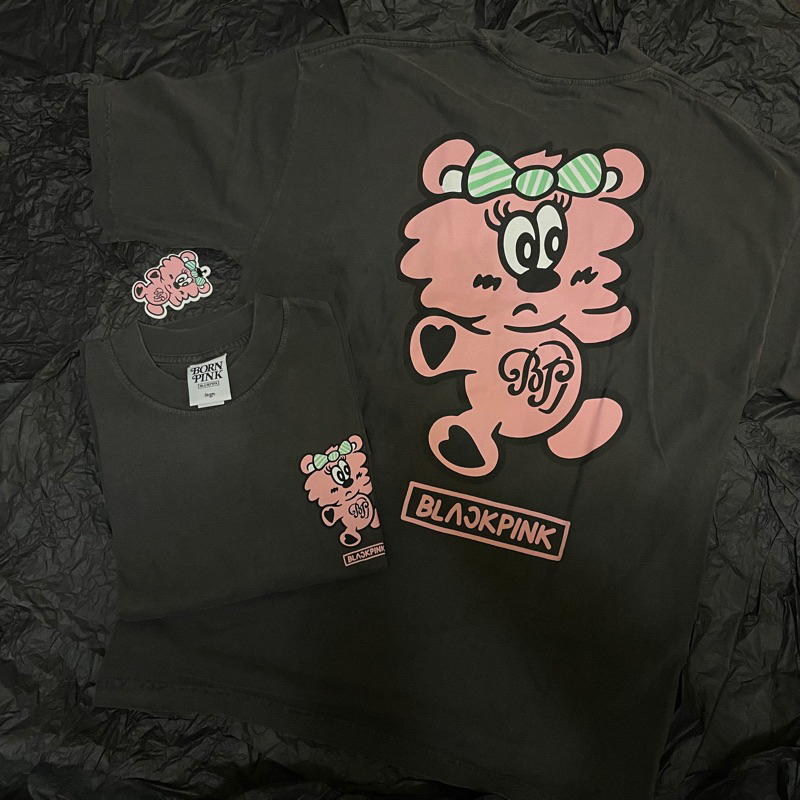 狼嚴選】現貨清倉出清BLACKPINK x VERDY PLUSH T-SHIRT 水洗黑短袖