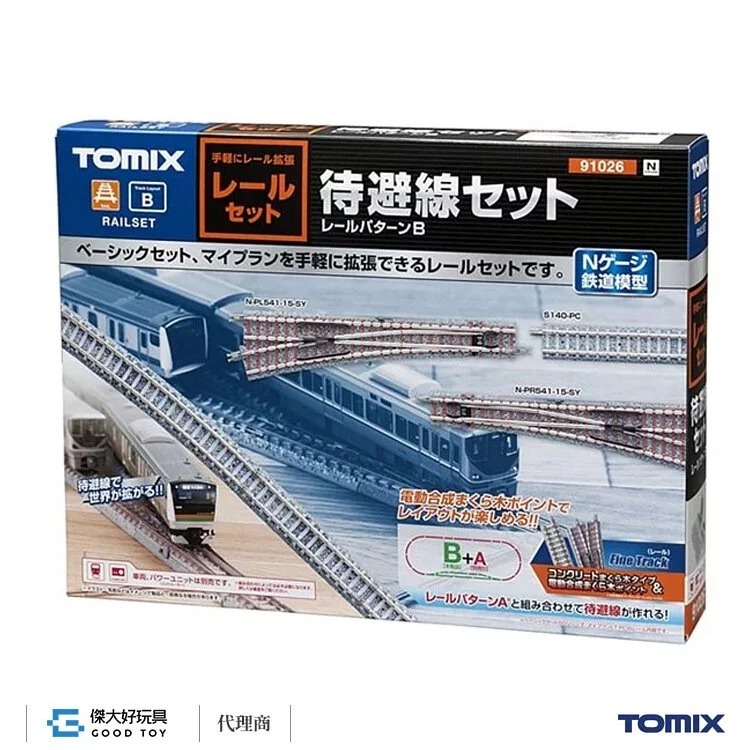 TOMIX 91026 軌道組(電動變軌) 待避線套組(路線B) PC枕| 蝦皮購物