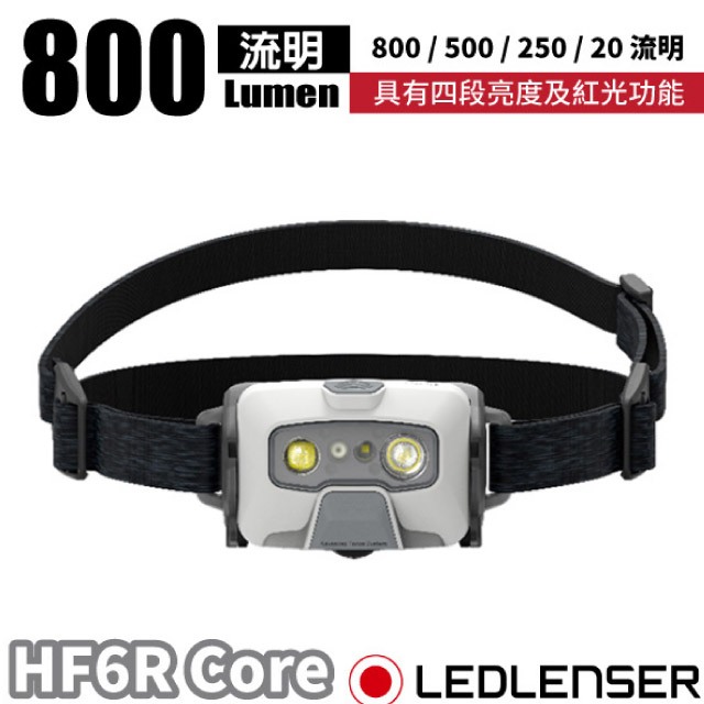 【LED LENSER】充電式數位調焦頭燈 HF6R Core LED電子燈/緊急照明 登山露營_白色_502797 | 蝦皮購物