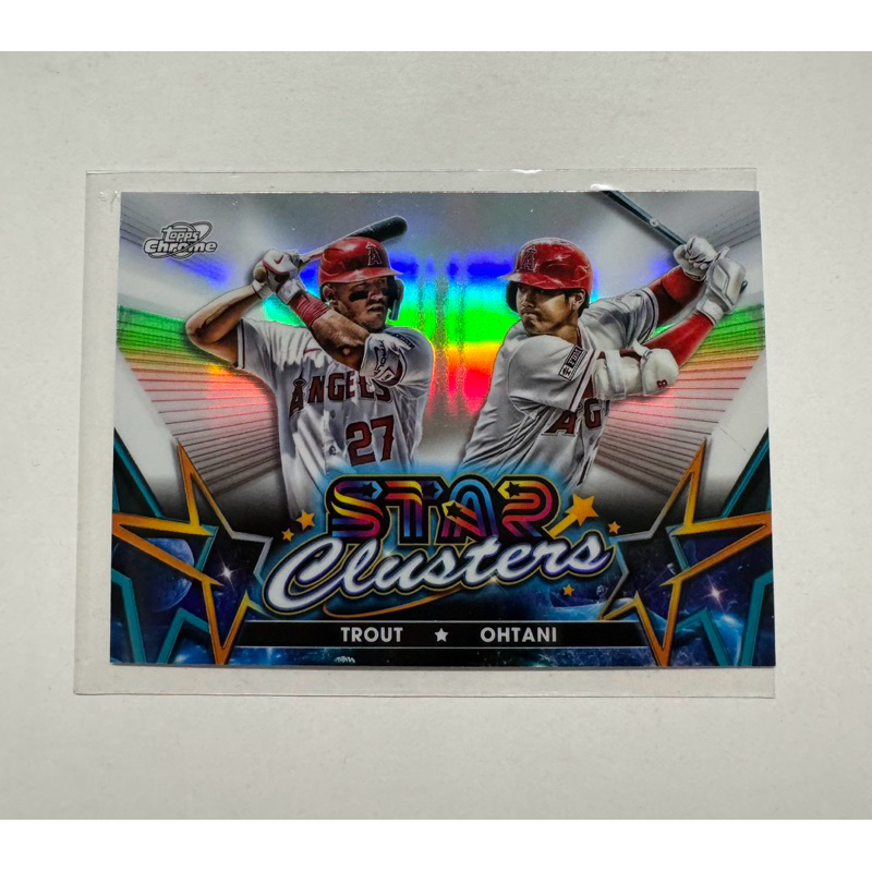 2023 Topps Chrome Cosmic Star Cluster 大谷翔平/Mike Trout特卡