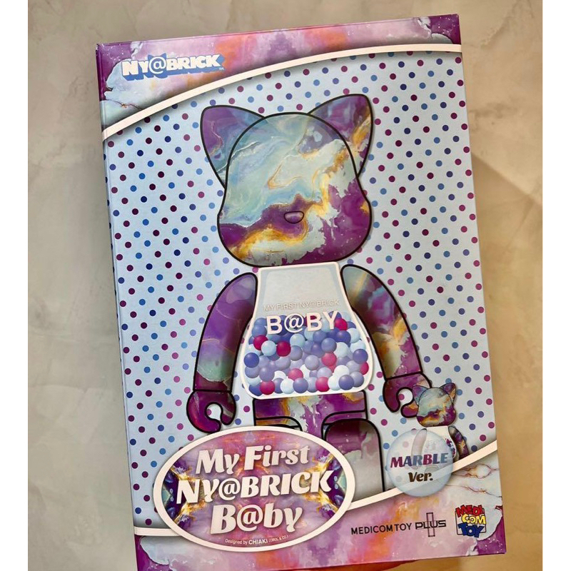MEDICOM TOY - MY FIRST NY@BRICK B@BY 大理石 Ver.100％&amp;400％ MY FIRST BE@RBRICK B@BY MARBLE 100％ & 400％ Medicom Toy