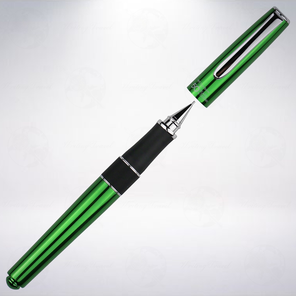 Tombow Zoom 505 Mechanical Pencil | 0.9mm Lead, Silver Hairline Body With Cap