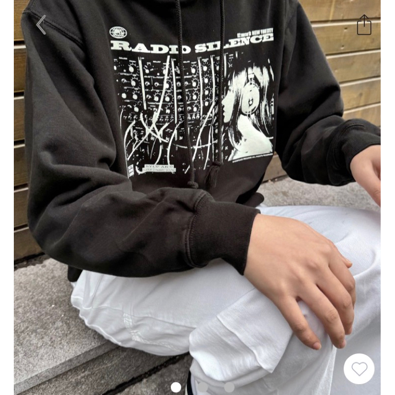 （全新！預購！划算！）brandy melville Christy radio silence hoodie 蝦皮購物