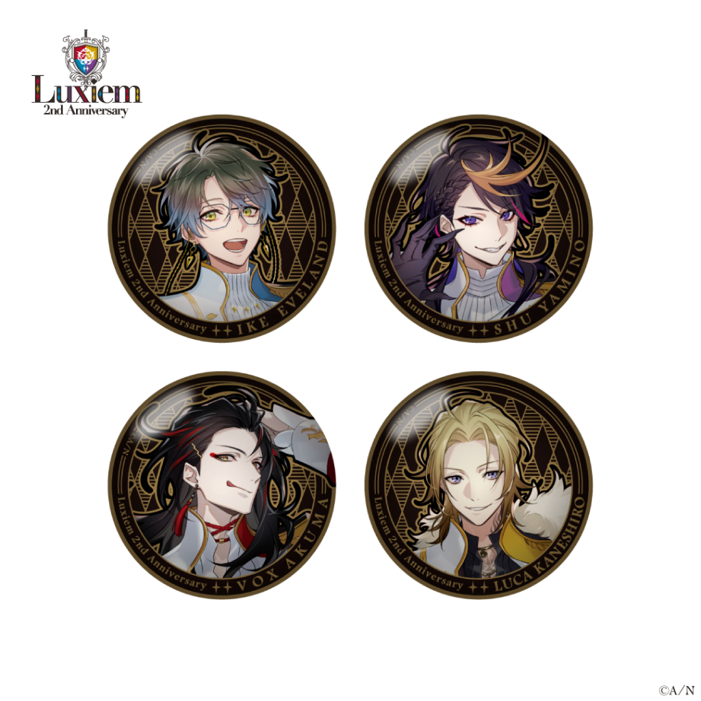 【現貨】NIJISANJI EN Luxiem 二週年 金屬徽章 Vox Ike Luca Shu