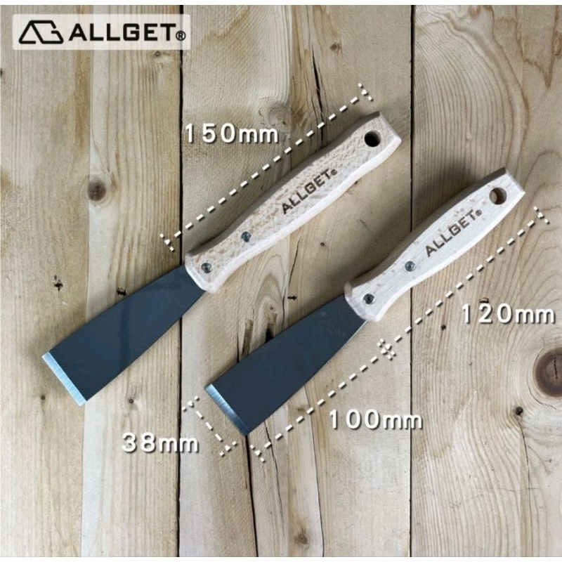 【ALLGET】高硬度不鏽鋼刮刀 油漆刮刀 鏟刀 漆刀 刮漆 鏟壁癌 除殘膠 白鐵刮刀 木柄刮刀 尺寸齊全 | 蝦皮購物