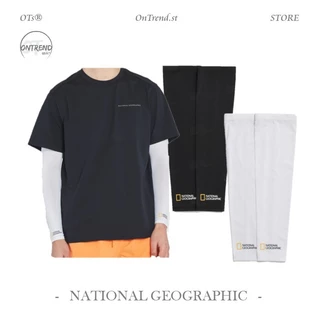 OTs® 國家地理 National Geographic UPF50+ 袖套 涼感 防曬 抗UV 黑 白