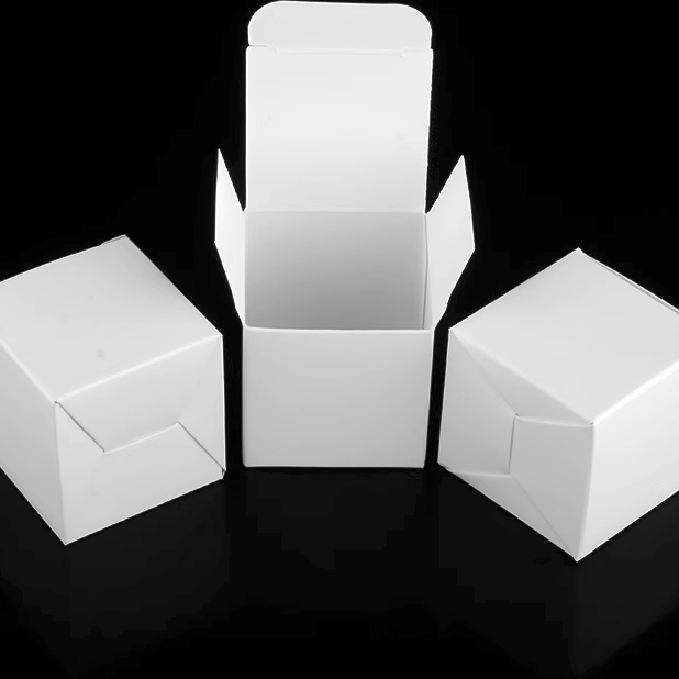 【100個一組】扣底紙盒 【現貨】裝飾品紙盒 材料紙盒 禮物禮品盒 插口盒 翻蓋盒 白卡紙盒 正方形 空白包裝紙盒 | 蝦皮購物