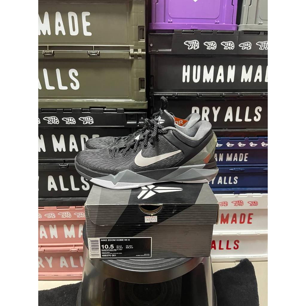 【big Size Select】nike Kobe 7 Black White Wolf Grey 原版 Us105 蝦皮購物