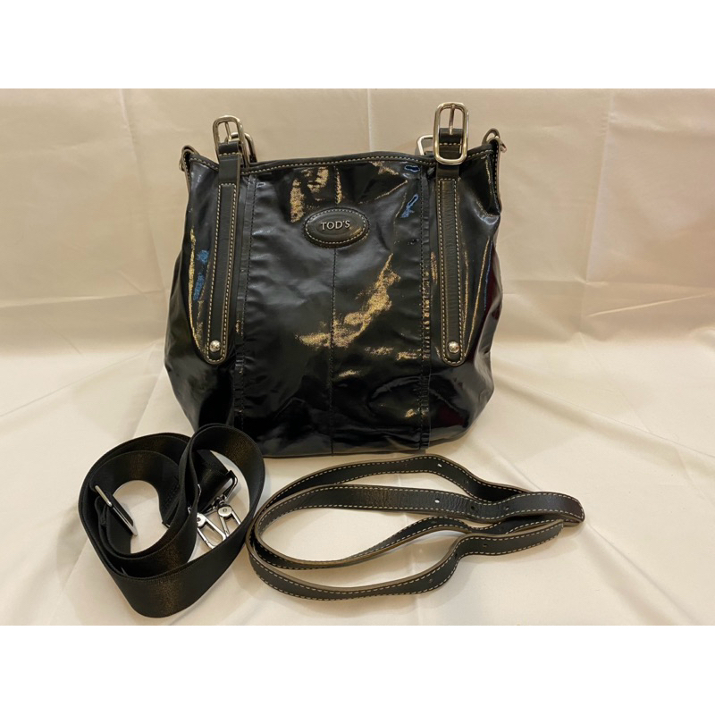 TOD'S【暢銷G BAG】漆皮斜紋中型托特包 | 蝦皮購物