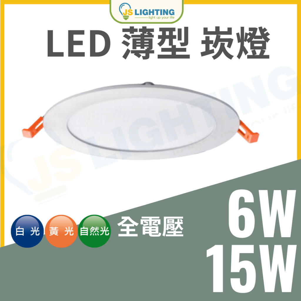 LED 薄型 平面 崁燈 15W 6W 薄型 平面 崁燈 LED崁燈 | 蝦皮購物