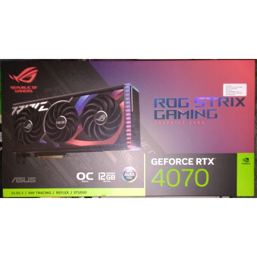ASUS 華碩 ROG-STRIX-RTX4070-O12G-GAMING 顯示卡 | 蝦皮購物