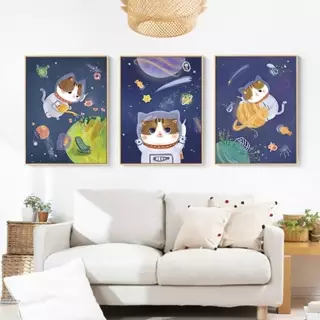 宇宙貓貓－掛畫 裝飾畫－森活小飾 Lifedecor