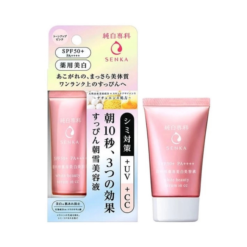 日本直送 SENKA 純白專科 白色美容精華 CC 40g 日間藥用美白精華 SPF50+ PA++++ | 蝦皮購物