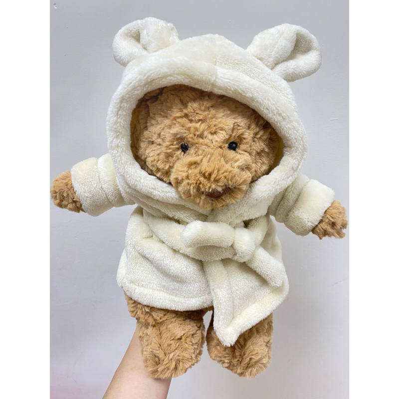 Jellycat 現貨1在台 Bartholomew Bathrobe Bear 巴塞羅浴袍熊（26cm) | 蝦皮購物