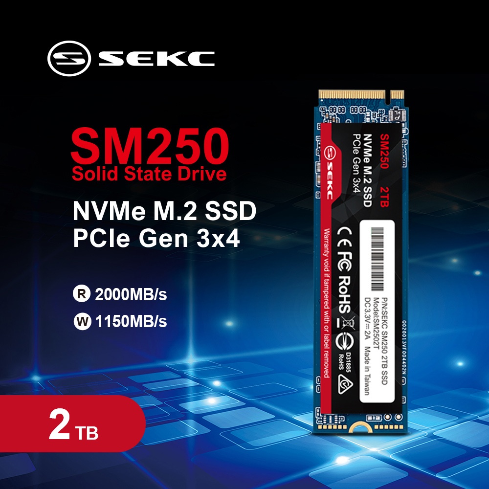 福利品) SEKC SM250 NVMe M.2 2280 PCIe 2TB SSD固態硬碟| 蝦皮購物