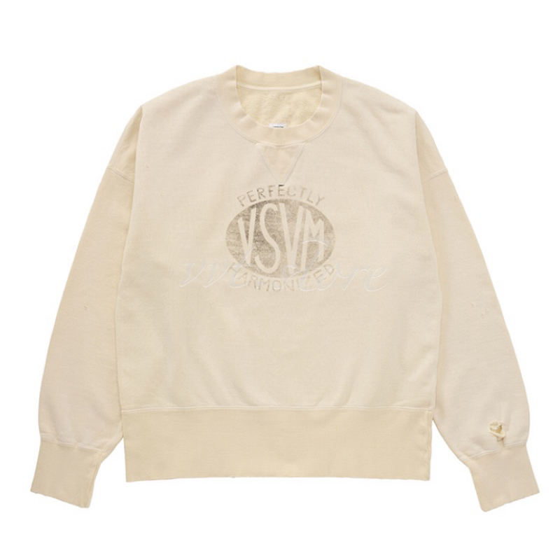 visvim 24SS COURT SWEAT L/S CRASH 水洗做舊長袖衛衣套衫| 蝦皮購物