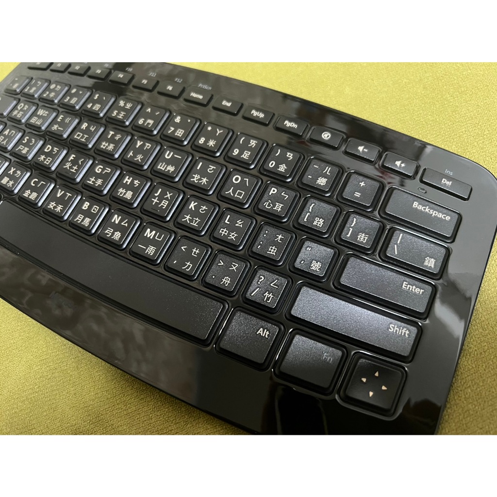 近全新~絕版微軟 Microsoft Arc 2.4G 無線鍵盤Arc Keyboard 繁體中文 | 蝦皮購物