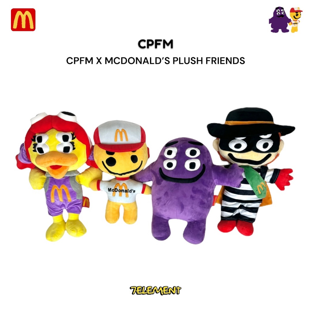 CPFM x McDonald's 麥當勞四眼玩偶全新四款套裝仙人掌植物跳蚤