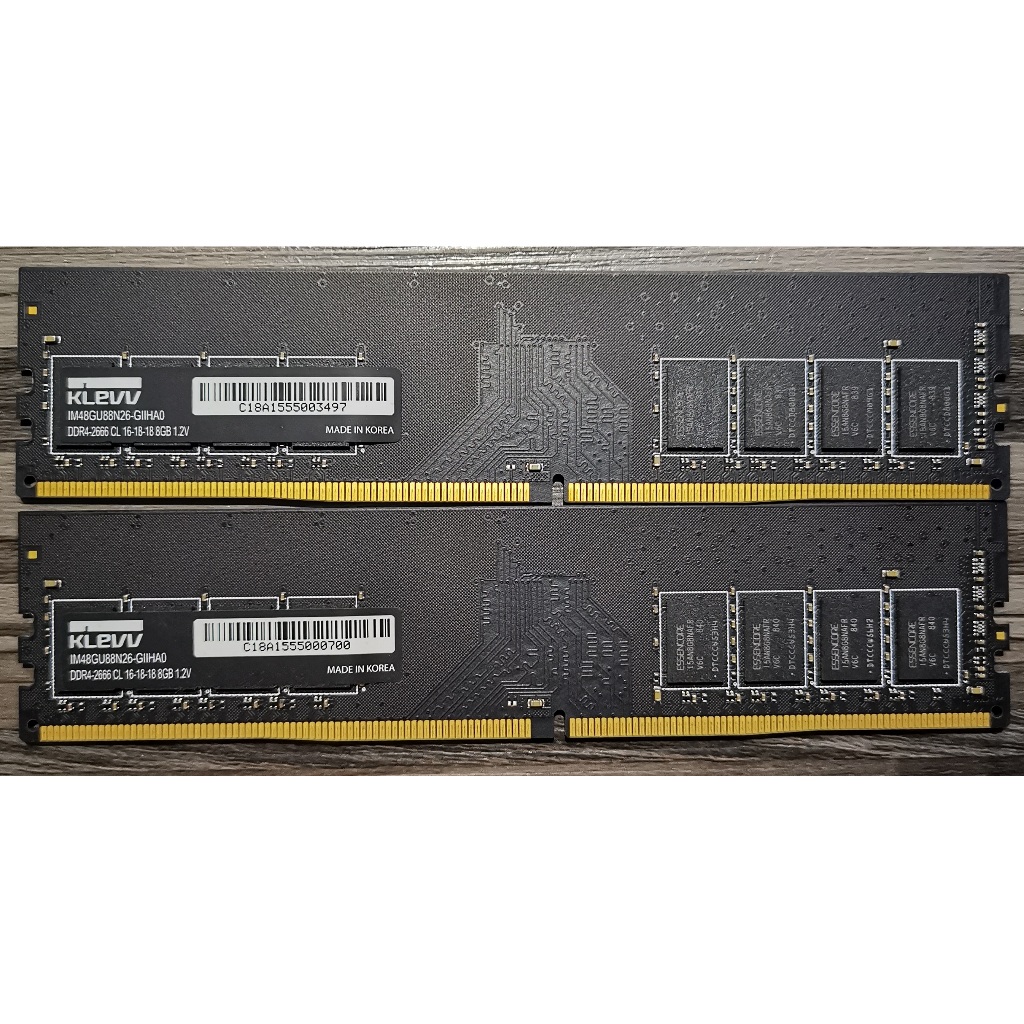 KLEVV科賦 DDR4-2666 16GB (8G+8G) 桌上型電腦 RAM 記憶體