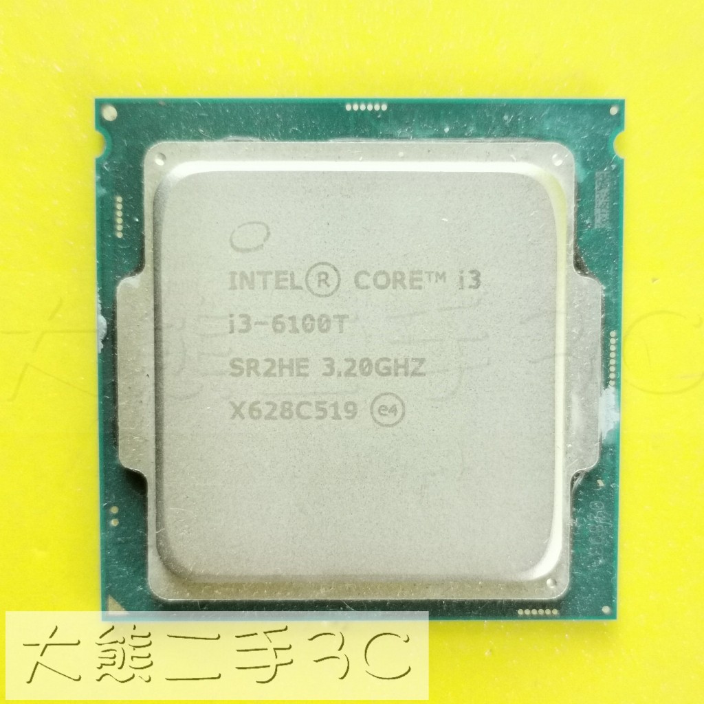 大熊二手3C】CPU-1151 Core i3-6100T 3.2G 3M 8 GT/s SR2HE-2C4T