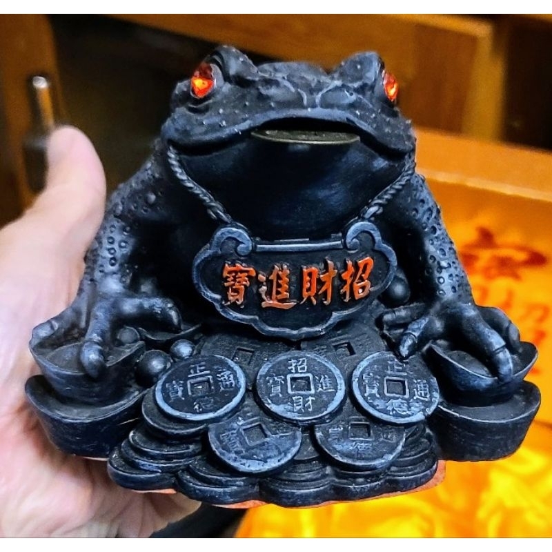三腳蟾蜍造型紙鎮三足蟾蜍開運風水招財進寶開運招財聚財蟾蜍風水擺飾仿
