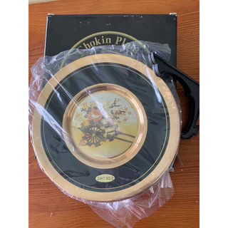 【新品】24K The art of Chokin☆希少▶鬼瓦茶托 5客 年譜付 新品】24K The art of Chokin☆希少▷鬼瓦茶托 5客 年譜付 chokin -