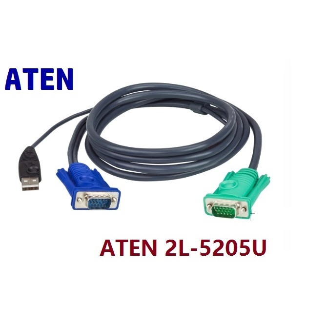 宏正 ATEN 2L-5205U 5M USB 介面切換器連接線附三合一SPHD連接頭 | 蝦皮購物