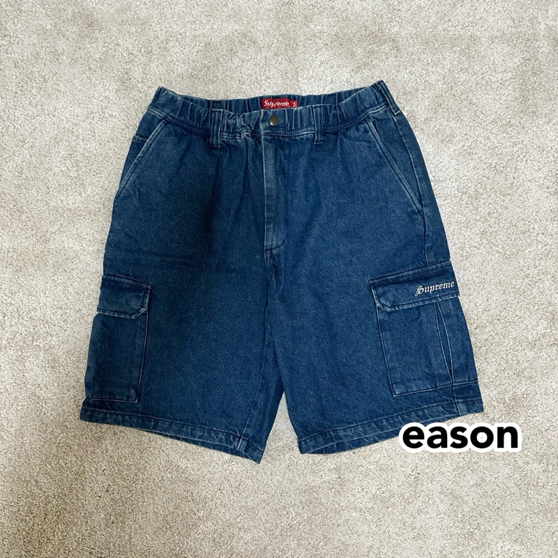 現貨】Eason日潮代購**SUPREME 22SS Cargo Work Short 單寧短褲34 | 蝦皮購物