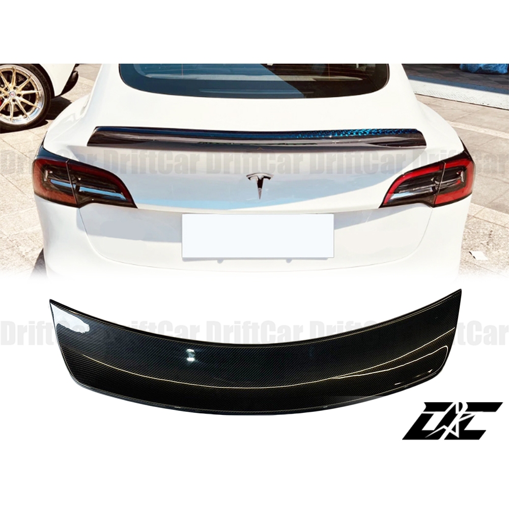 8DC 特斯拉 Tesla Model 3 碳纖維 IM款 尾翼 鴨尾 擾流板 | 蝦皮購物