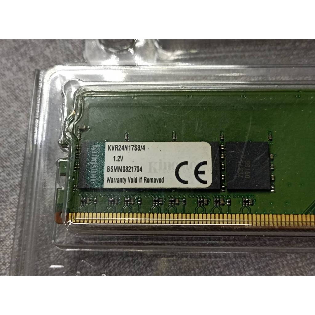 金士頓 DDR4 2400 4G KVR24N17S8/4 KINGSTON 桌上型 兩條 DDR 2400 共8G | 蝦皮購物