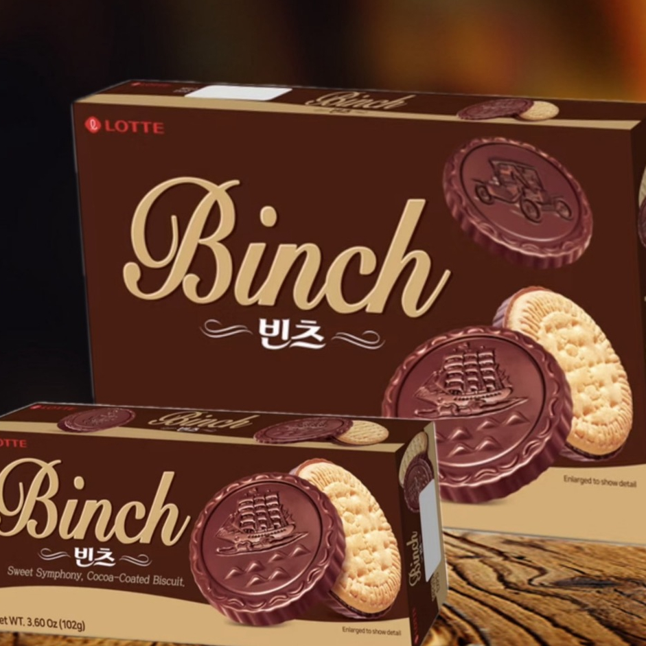 韓國 樂天 BINCH 巧克力餅乾 | 蝦皮購物