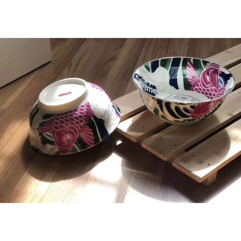 SUPREME 陶瓷碗公waves ceramic bowl 鯉魚BOX LOGO大碗拉麵碗湯碗