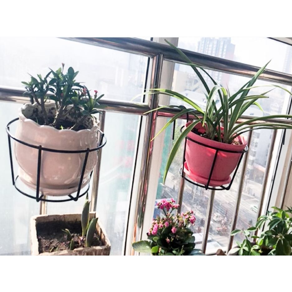陽台花架陽台架圓型浸塑花架掛架種花種菜盆栽花園窗台鋁門窗花架