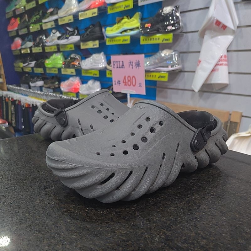 Crocs 卡駱馳( 中性鞋) ECHO波波克駱格207937-0DA 石板灰| 蝦皮購物