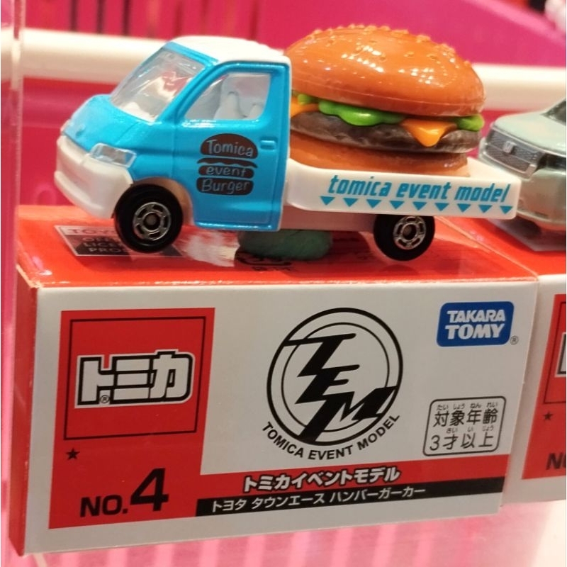 全新 TOMICA TEM4 ( TEM No.4 ) TOYOTA ACE HAMBURGER CAR 漢堡車 漢堡 | 蝦皮購物