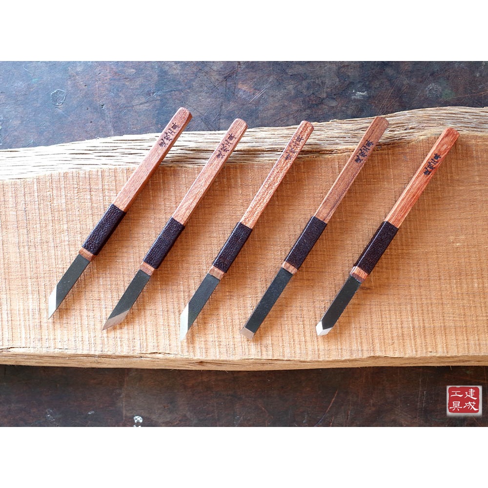 [鹿港建成] 木柄小刀 右手刀 左手刀 平刀 雙刃 劍型刀 瑞典高速鋼 木工工具 尖尾刀 裝潢 含稅附發票 | 蝦皮購物