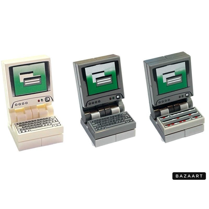 二手樂高 LEGO 桌電 電腦組 印刷磚 深灰色 3068bpb0021 3069bpb0030 | 蝦皮購物