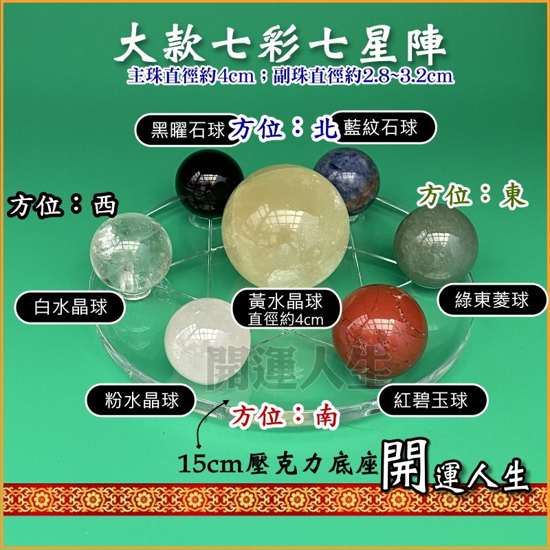 開運人生】七星陣七彩水晶七星陣五行七星陣避邪招財| 蝦皮購物