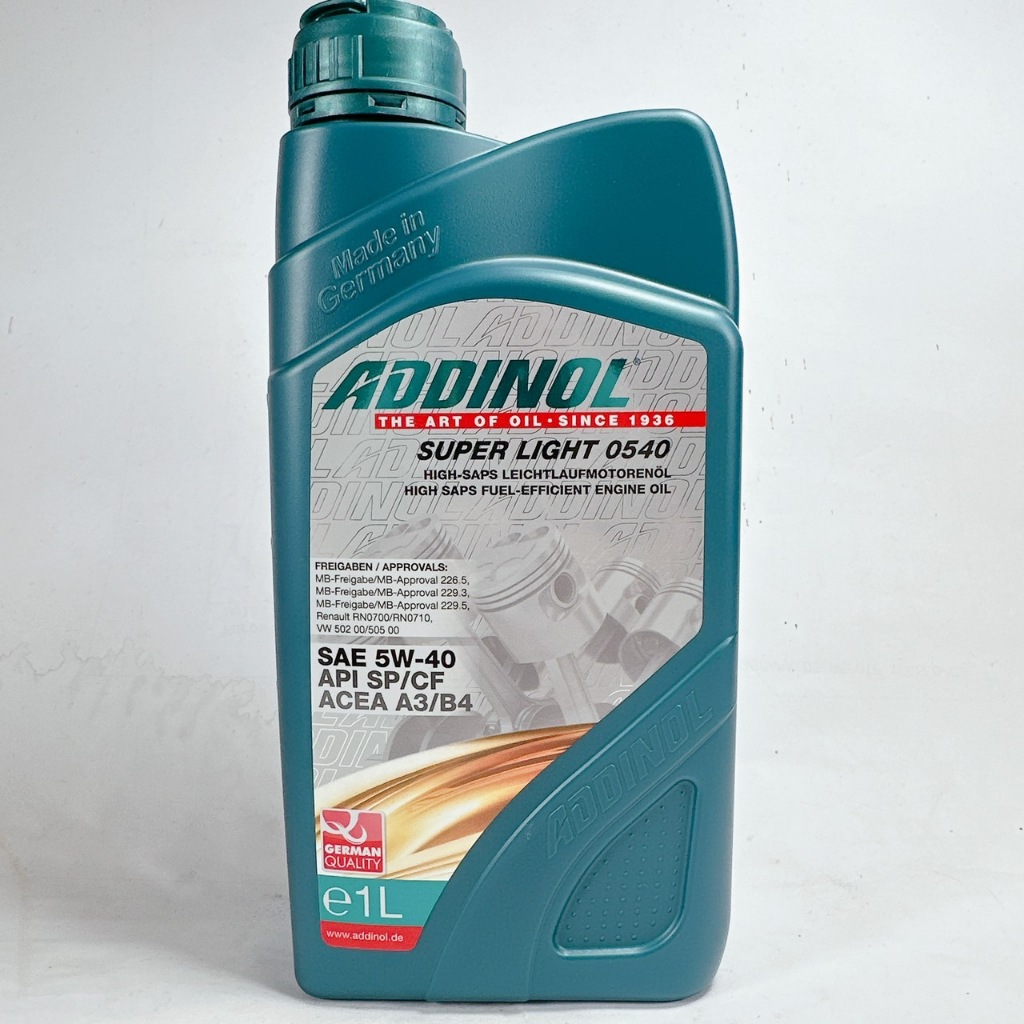 thumbnail image 2 of Addinol Super Light 5W40 Motor Oil – 7 Liters, Fully Synthetic, Made In Germany 2 of 14