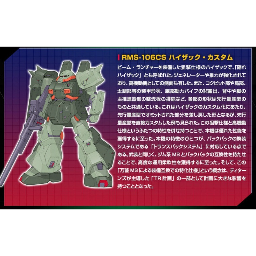 逆襲的哈囉＝1月預購HG 1/144 HI-ZACK (A.O.Z RE-BOOT版) 高性能