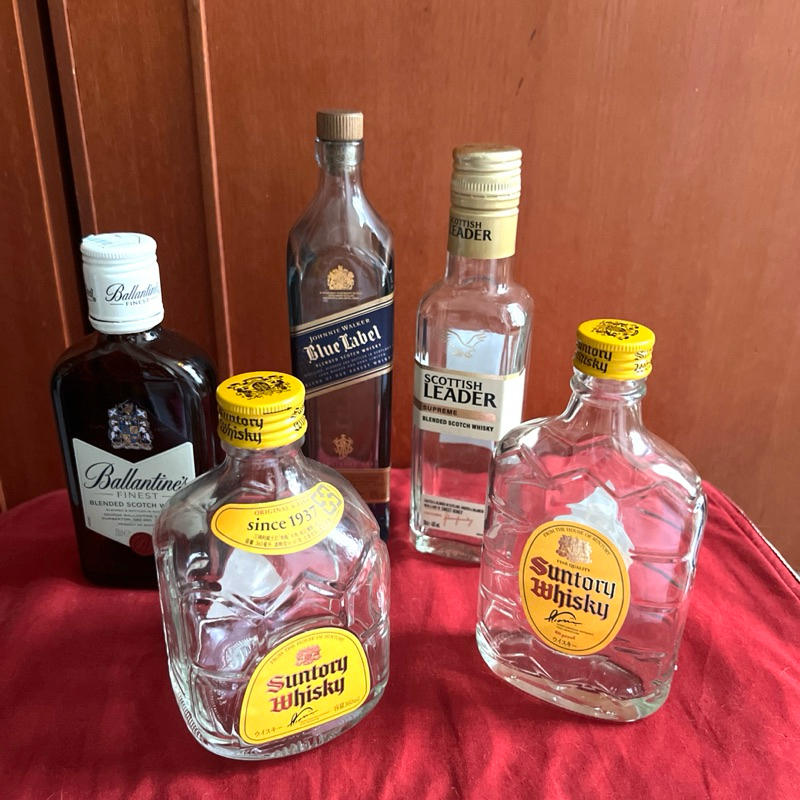 各式洋酒威士忌空酒瓶/多用途玻璃空瓶/花器/容器/酒瓶/擺飾品/小