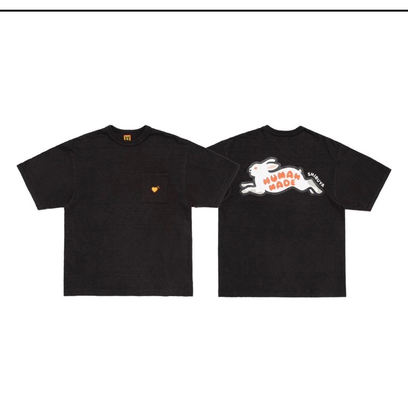 現貨 HUMAN MADE 店鋪限定 動物短袖 ，澀谷兔子 橘愛心 黑白 M-3XL 可詢問 | 蝦皮購物