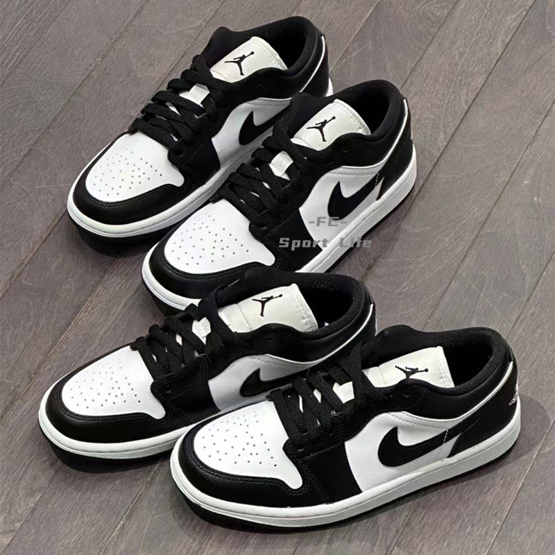 FC-Air Jordan 1 Low Panda AJ1 經典情侶鞋黑白熊貓黑白DC0774-101