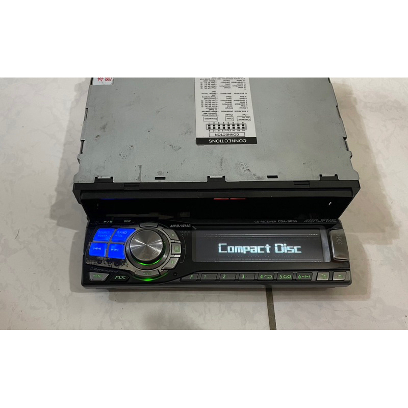 Alpine CDA9835(高階)動畫電動翻轉面板前置CD/MP3 蝦皮購物