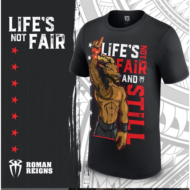 [美國瘋潮]正版WWE Roman Reigns Life's Not Fair Tee 大狗人生贏家最新款GOAT衣服 | 蝦皮購物