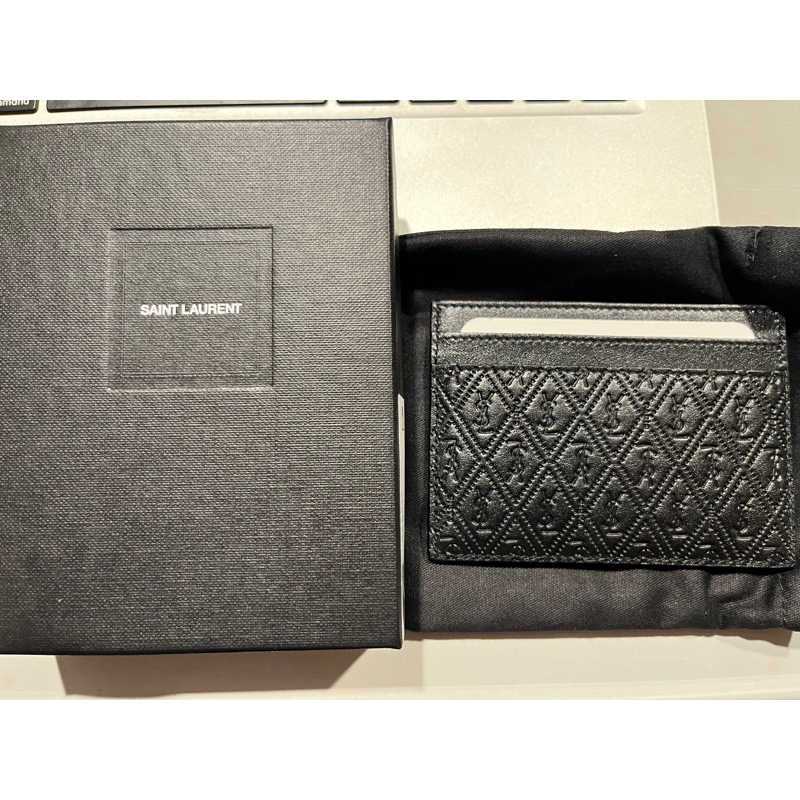 YSL SAINT LAURENT Logo monogram Card Holder